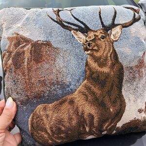 Deer Tapestry Throw Pillow